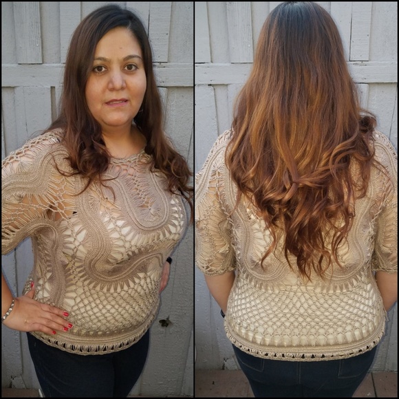 Tops - 1x New Plus Size Tan Knitted Top